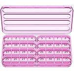 Zoksi Monthly Pill Organizer 1 Times a Day, 30 Day Pill Box Organizer,One Month Pill Case for Travel, 31 Day Daily Medcine Container for Vitamins, Supplement & Medication(Purple)