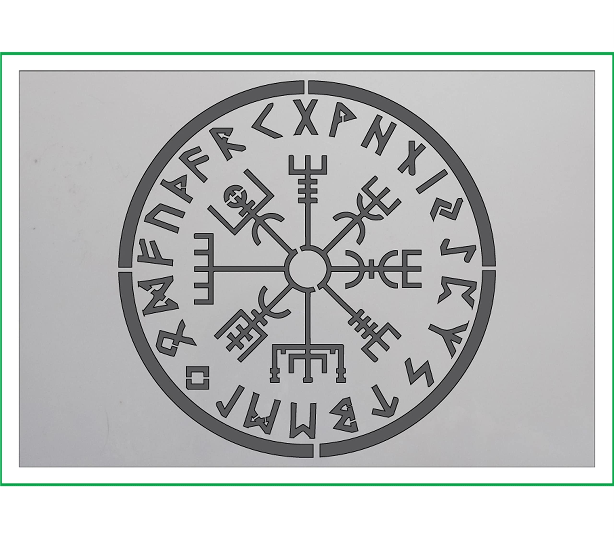 Buy Vegvisir The Viking Compass Paint Spray Reusuable Stencil Mylar Runes A4 190 Micron Reusable