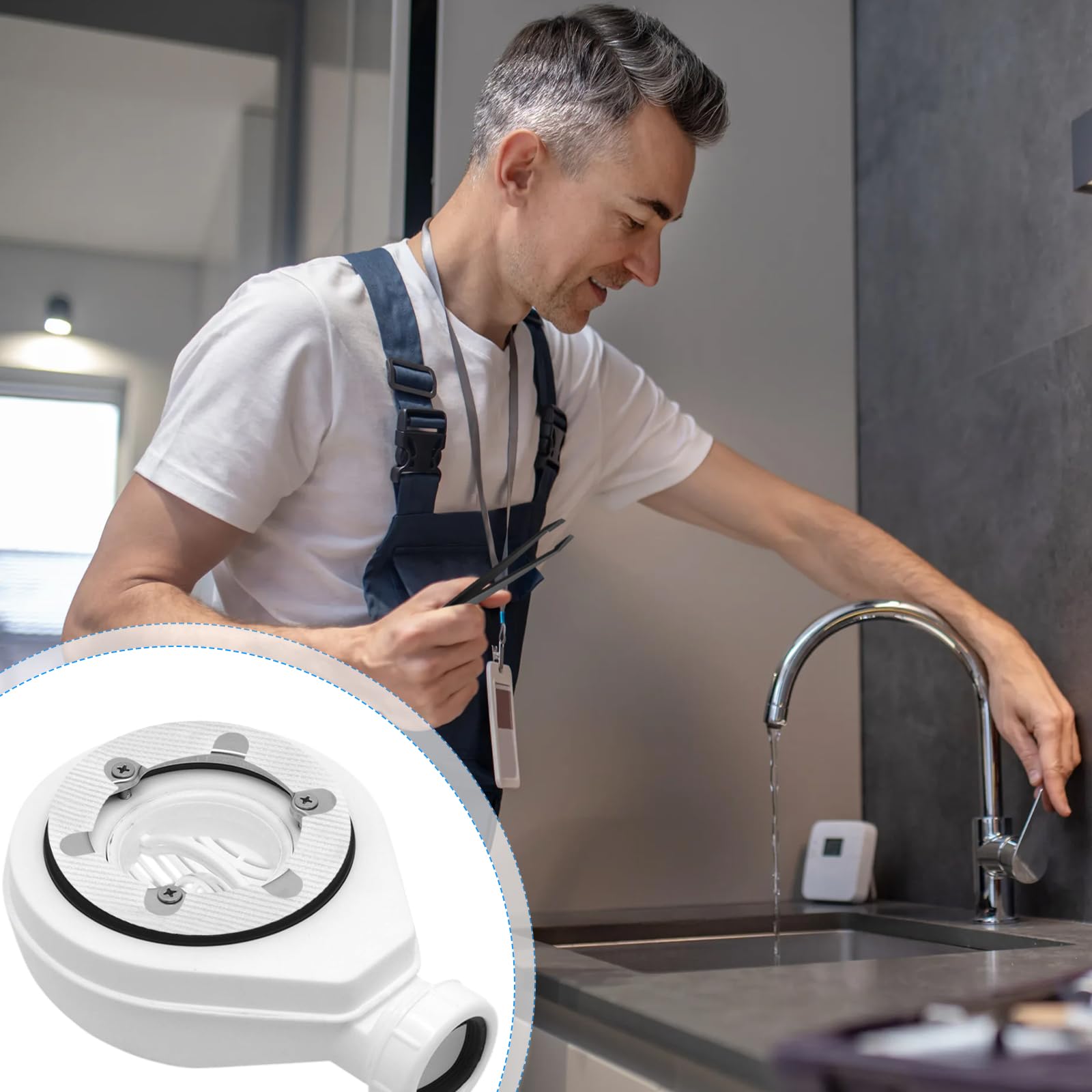 Attrape Cheveux Douche Silicone Kit 7 Pièces Filtre Anti-Cheveux Pour Douche - Grille De Drain Et Patins Adhésifs Kit Entretien évacuation