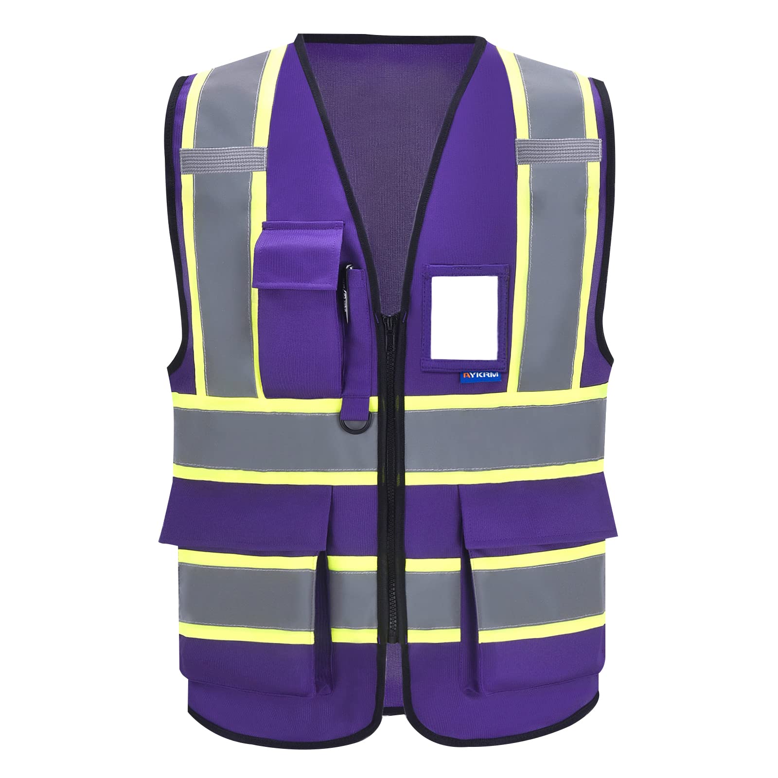AYKRM Unisex Adult High Visibility Security Reflective Safety Vest HIGH VIS SAFET VST