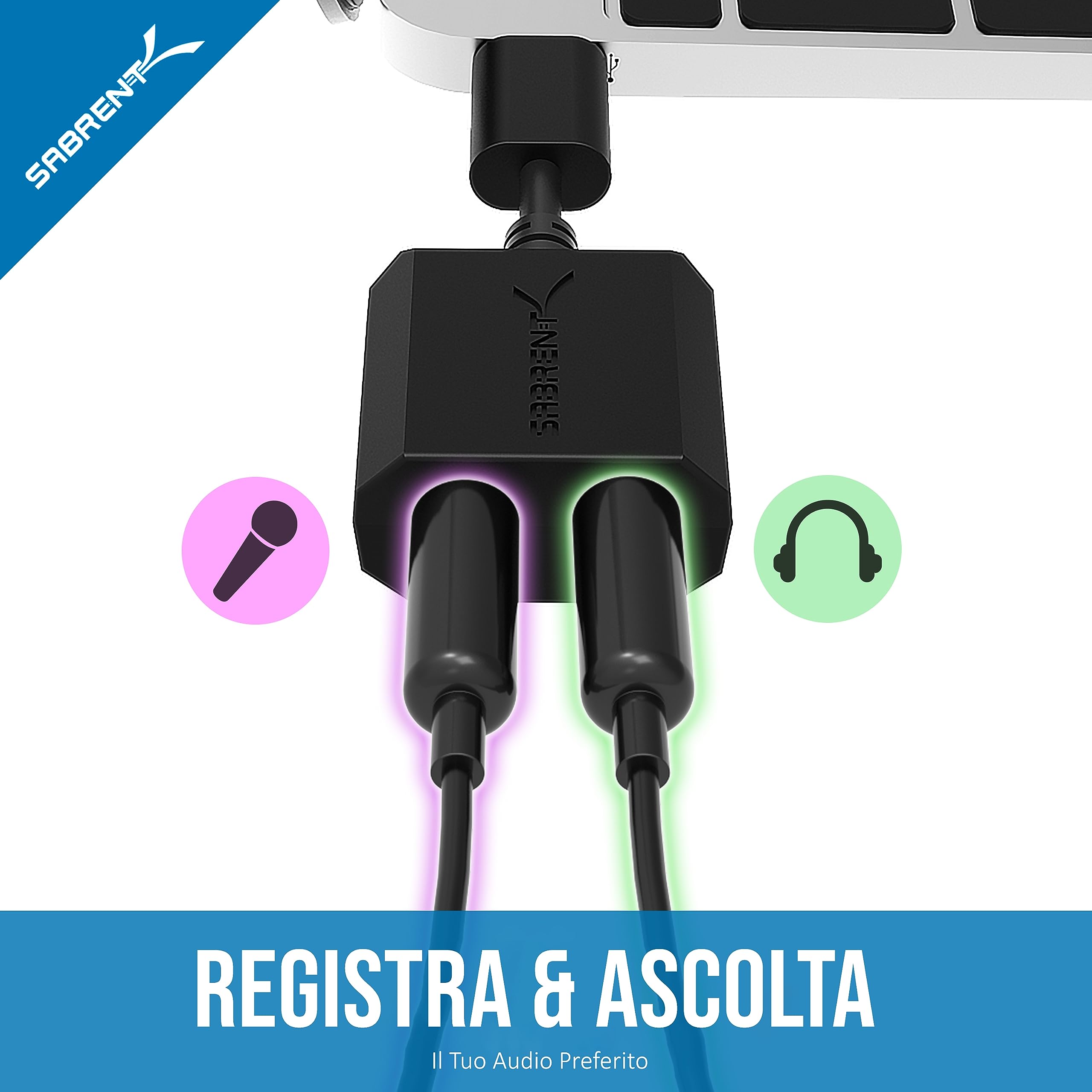 Scheda Audio USB Sabrent Per Cuffie E Microfono - Plug & Play Per PC, Mac, PS5 - Foto 11