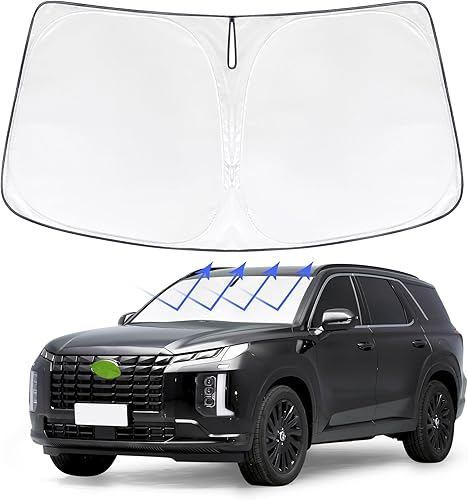 Parasol para parabrisas delantero compatible con Hyundai Palisade 2020-2025, ajuste personalizado, actualización, plegable, protector contra el