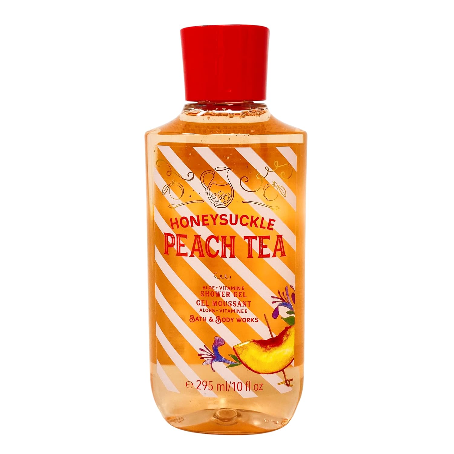 Bath & Body Works Honeysuckle Peach Tea Aloe + Vitamin E Shower Gel Duo Set - Full Size