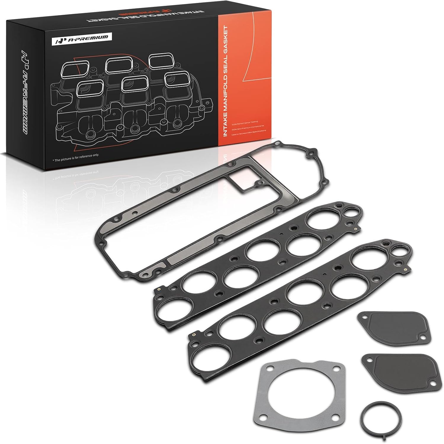 A-Premium Upper Side Engine Intake Manifold Gasket Set Compatible with Honda Ridgeline 2006 2007 2008, 3.5L