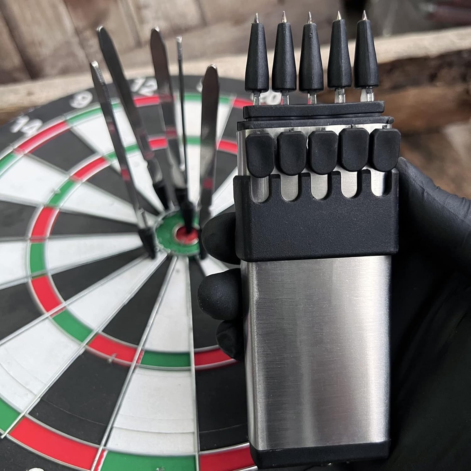 AULAKNIV Ballistic Dart Gun Launcher Tactical EDC Pocket Practice Darts