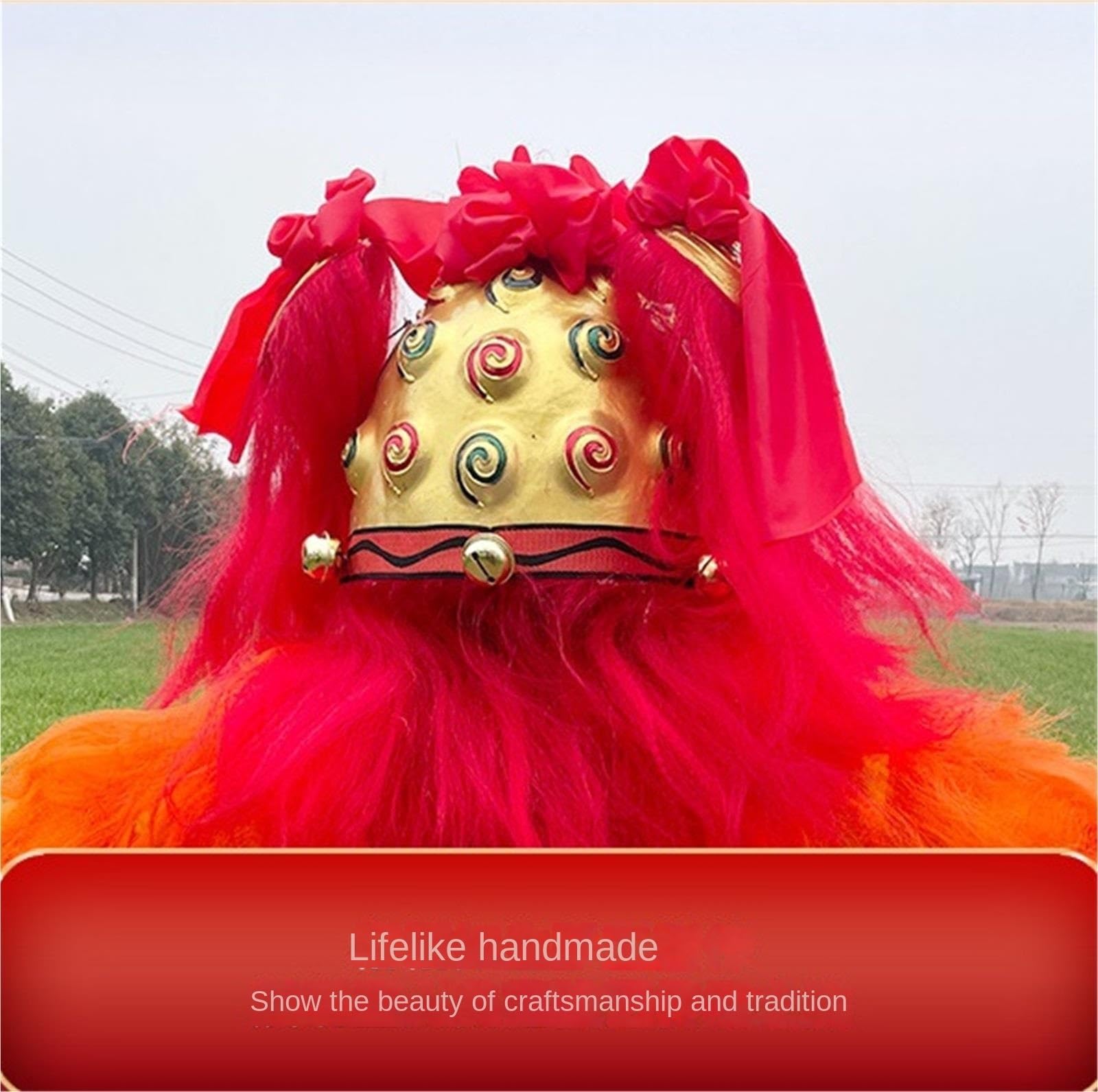 Drago Cinese per Feste Testa Danzante del Leone Accessori for Spettacoli for Adulti in Costume di Danza Drago Cinese Feste Cinesi in Italia