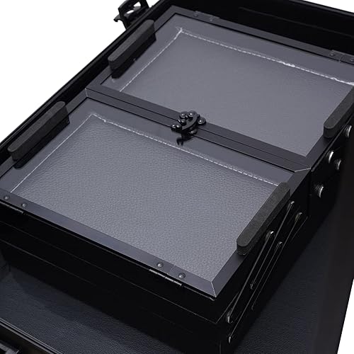 Miniatura 5 de Estuche de maquillaje con ruedas para cosméticos con 8 luces LED, 110.23 libras de altura ajustable, estuche de tren de maquillaje de 12 V, estuche