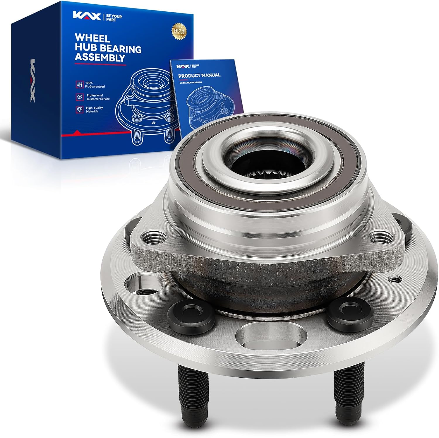 KAX 513288 Front/Rear Wheel Bearing & Hub Assembly 5-Lug 1PC Fit for Chevrolet Equinox 2010-2017, GMC Terrain 2010-2017, Chevrolet Malibu 2013-2015