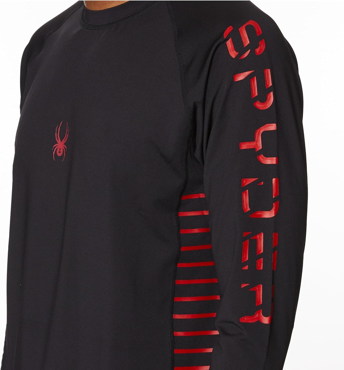 Spyder Men's Long Sleeve Rashguard – Quick-Dry Swim Shirt Sun Protection, Performance Long Sleeve Top