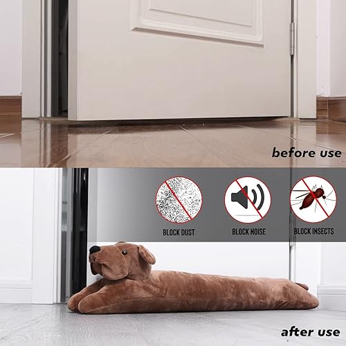 Miniatura 6 de Tapón de tela para perros para debajo de la puerta, 3 libras, resistente e insonorizado, protector de corrientes de aire de 36 pulgadas para ahorro