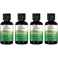 Vista 1 de Swanson Stevia líquida (sin alcohol) 2 onzas líquidas (2.0 fl oz) Líquido (paquete de 4)