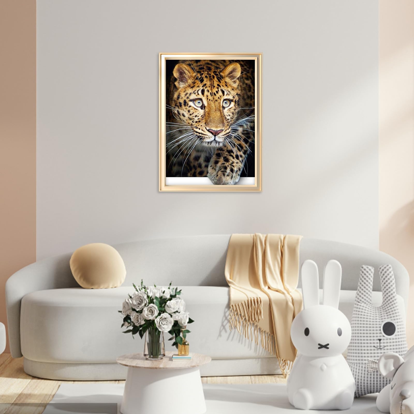 QENSPE Diamond Painting Kits Leopard 5D Diamond Art Full Drill - Image 3