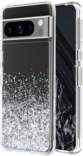 Case-Mate Google Pixel 8 Pro Case [6.7”,2023] [12ft Drop Protection] [Wireless Charging] Twinkle Ombre Disco Phone Case for Google Pixel 8 Pro - Luxury Bling Glitter Cover - Shockproof, Anti Scratch