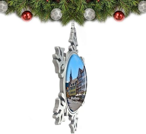 Miniatura 2 de Wertheim Center Alemania adorno de Navidad árbol decoración de cristal metal recuerdo regalo