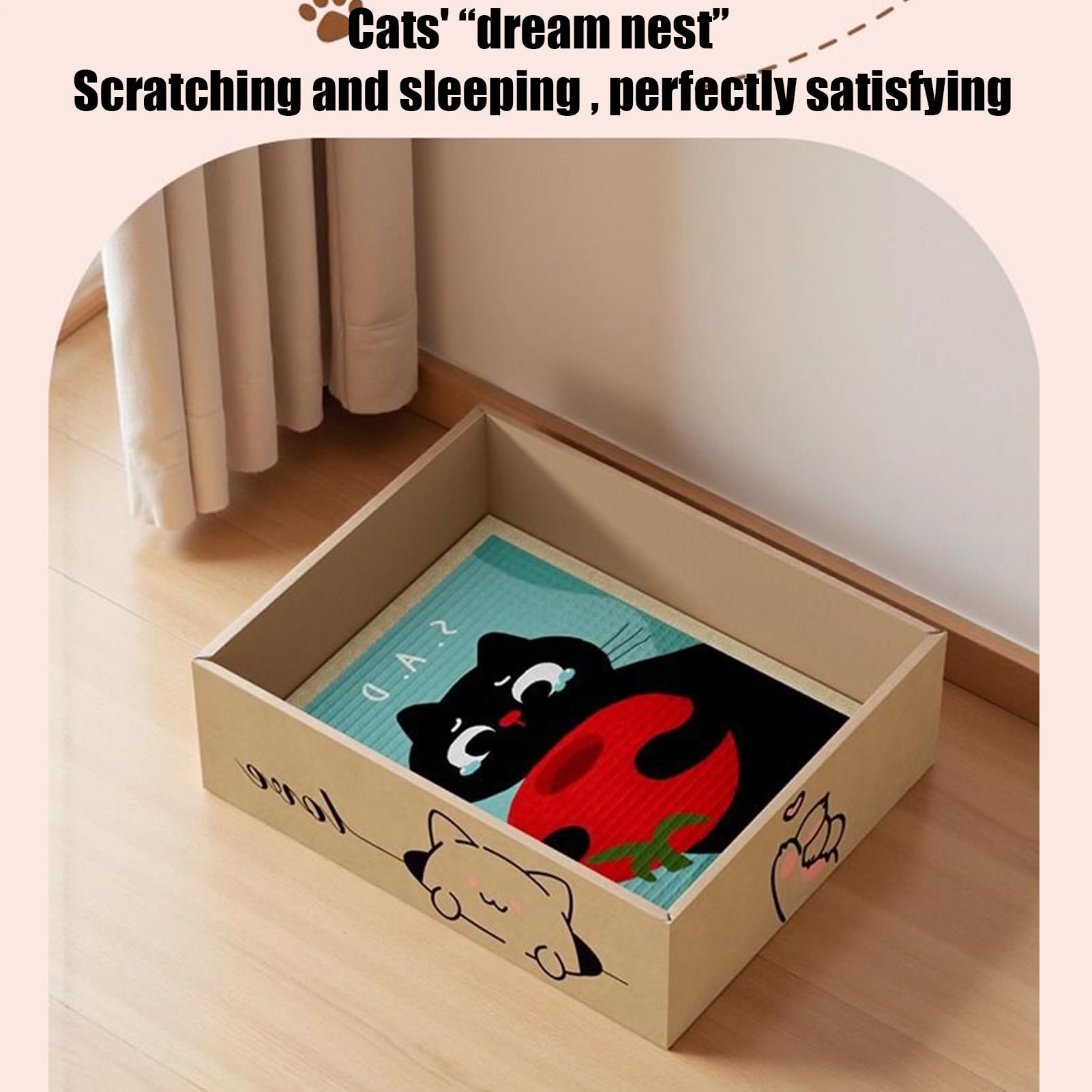 Planche À Griffer pour Chat Griffoir en Carton Ondulé pour Intérieur | Carton Ondulé Griffoir À Griffes Antidérapant Pour Animaux Protection Meubles Maison Extérieur