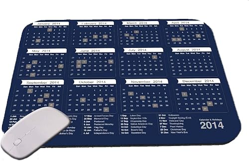 2014 Calendar Mouse Pad Blue