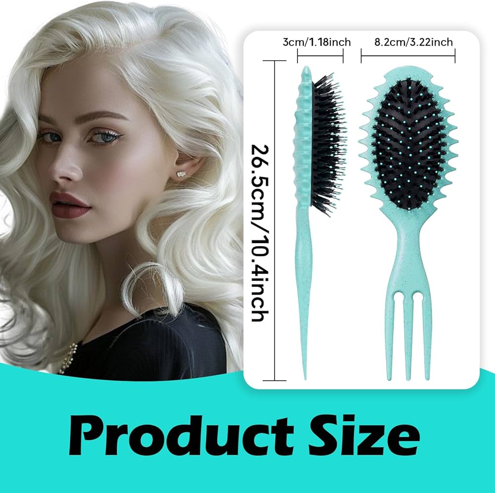 Amazon.com : Curly Hair Boar Bristle Curl Defining Brush for Wave