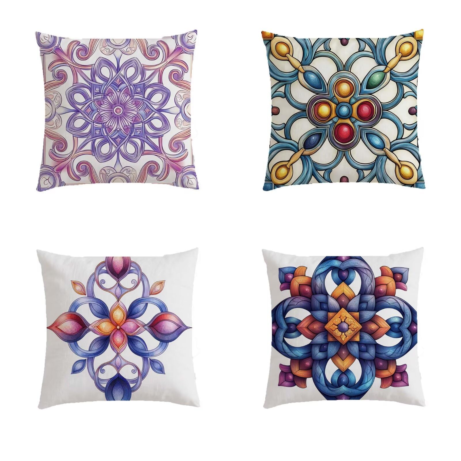 Housse coussin 60x60cm impermeable et anti tache pour salon de jardin carre