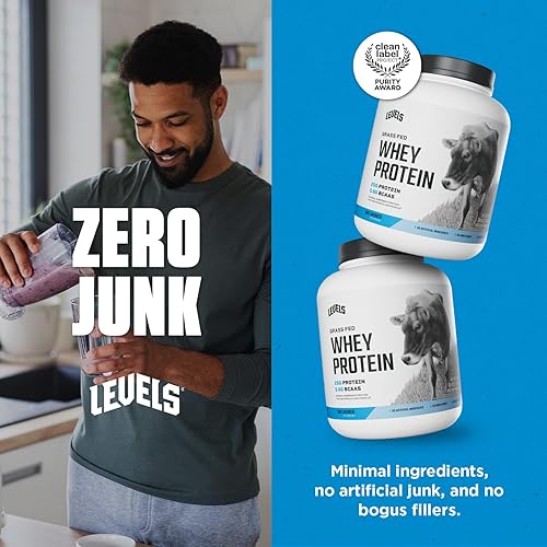 Miniatura 150 de Levels - Concentrado de proteína de suero de leche de ganado alimentado con pasto, sin ingredientes artificiales, 0.85 oz de proteína, capuchino, 2