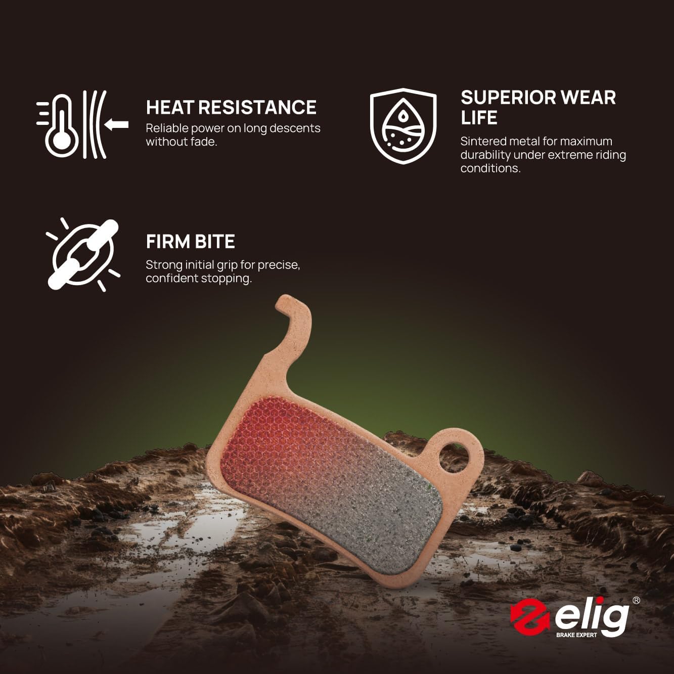 ELIG Bike Disc Brake Pads for Shimano Alfine S500, S501/Deore M535, M595, M596/Deore XT M765, M775, M776/Saint M800, SLX M665/XTR M965, M96, R505, T605/Trp Dash