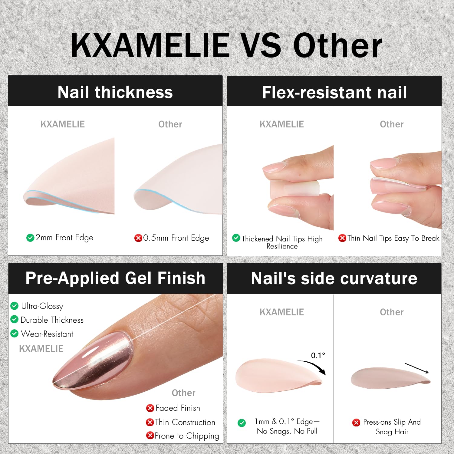 Chrome Press On Nails Short Almond - Glazed White Sliver Press on Nails with Sparkly Metallic Design, Glitter Shiny Fake Nails Press ons Stiletto, Sparkle Glue on Nail for Women Party, 30 Pcs