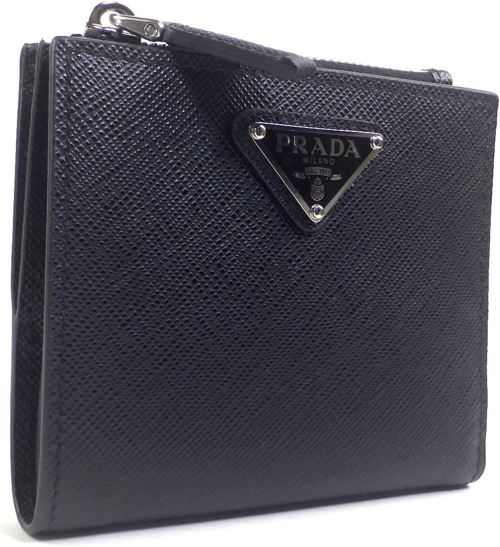 Prada] [プラダ] 二つ折り 財布 サフィアーノ トライアングルロゴ
