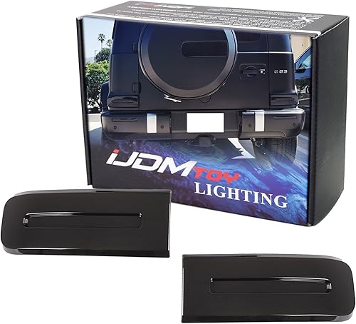 iJDMTOY Lentes de cubierta adicional para lámpara trasera negra brillante compatibles con Mercedes 2019-up, W463A Clase G G500 G550 G63 AMG, ajuste