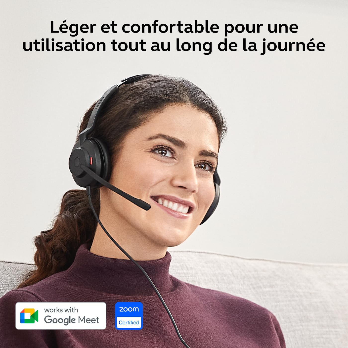 Jabra Evolve2 30 SE - USB-A/USB-C - Double Casque Filaire certifié pour Plateformes UC