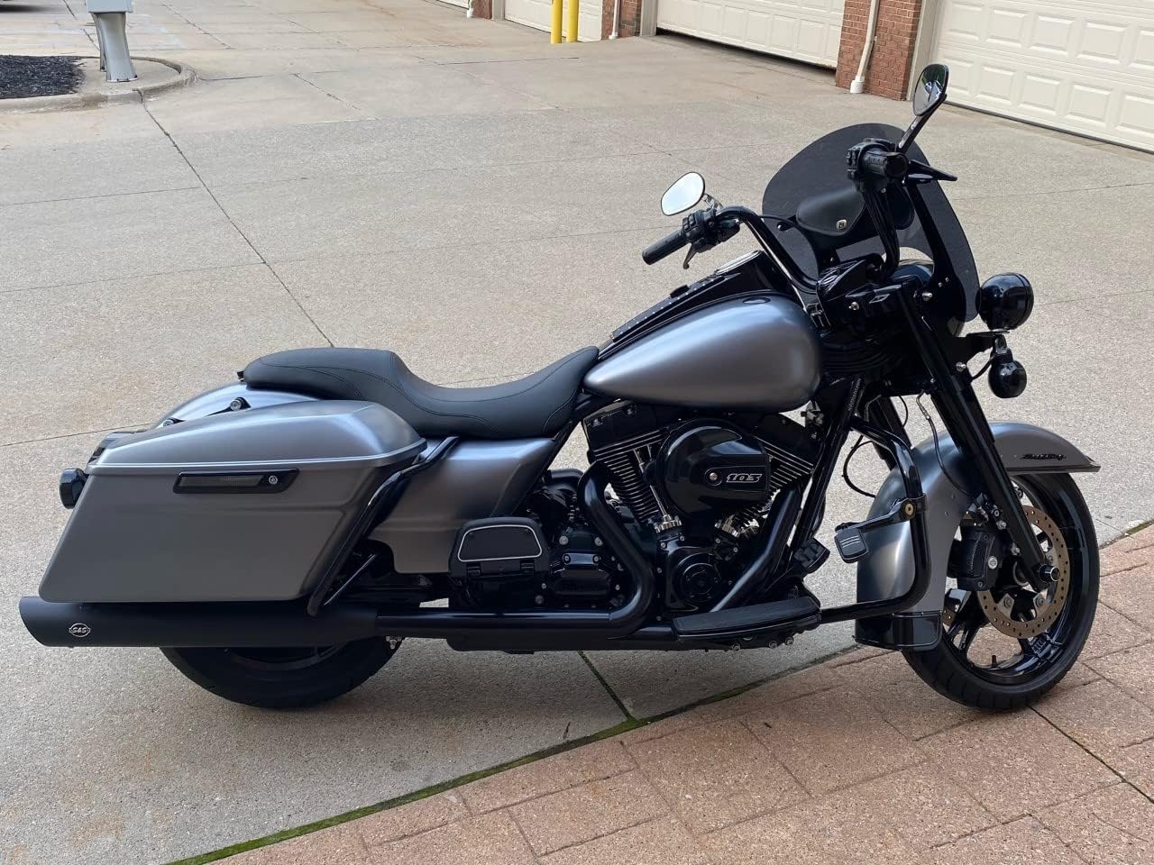 12" Dark Tint Replacement Windshield compatinle with Harley Davidson Road King with 9 Hole Mount 5/2/2 18% Light Transmission