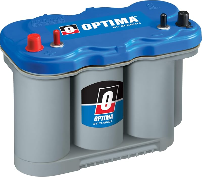 OPTIMA® Batteries D27M BLUETOP® Boat and RV Dual Purpose Sealed AGM Battery | High Performance Deep Cycle and Starting Battery, 800 CCA, Dual Terminal, Maintenance Free, Versatile Mounting
