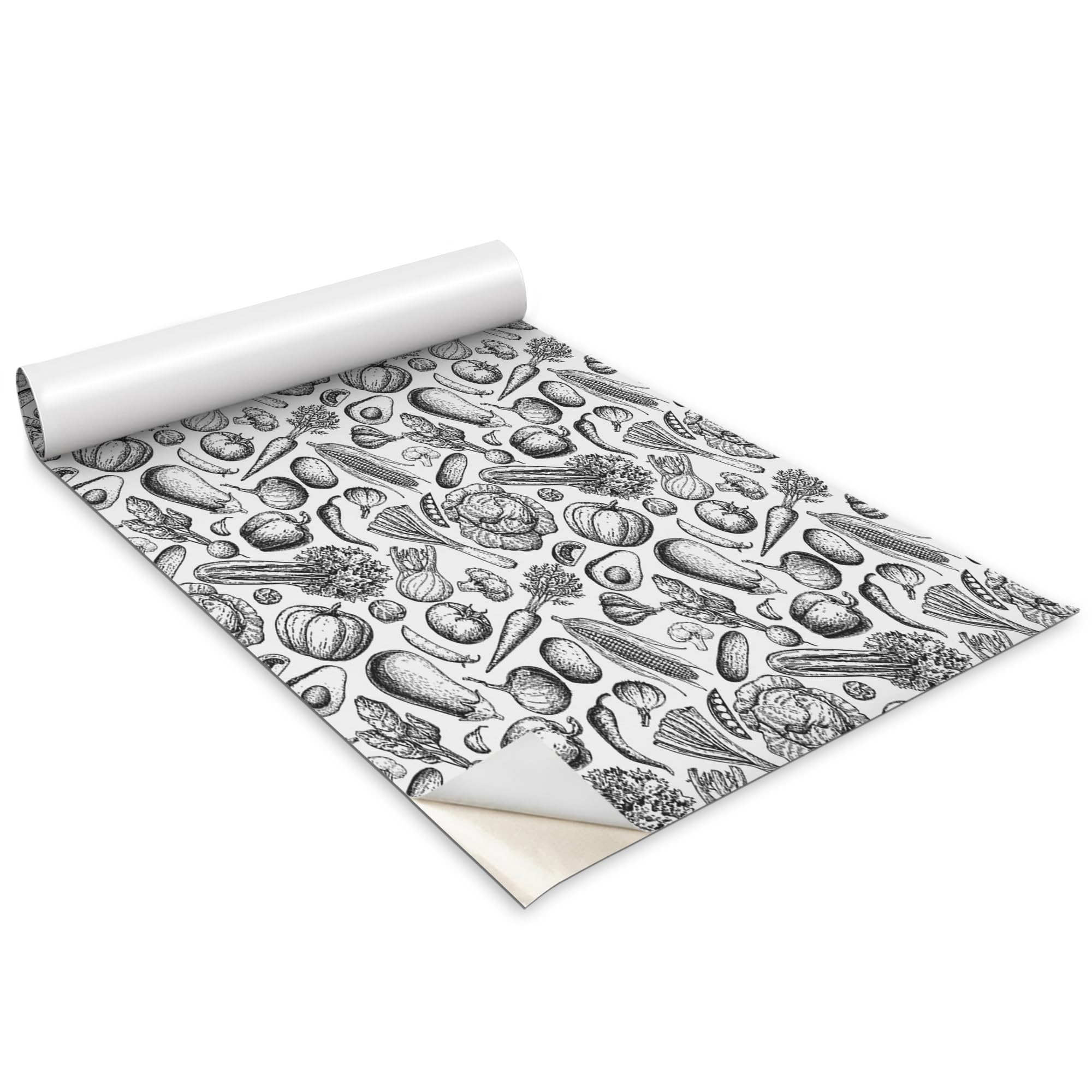 Papel pintado autoadhesivo de verduras 100x50 cm para muebles de cocina