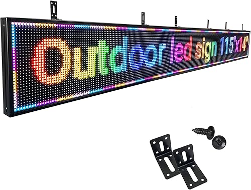 Miniatura 12 de P10 Letrero LED Desplazante Pantalla Programable Letrero Digital Tablero de Mensajes Exterior Letreros LED Abiertos para Negocios Banner