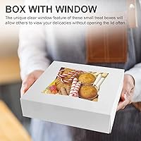 Vista 6 de MT Products Cajas de fresa cubiertas de chocolate blanco de 10 x 10 x 2.5 pulgadas, cajas de pastelería (paquete de 15) fabricadas en los Estados