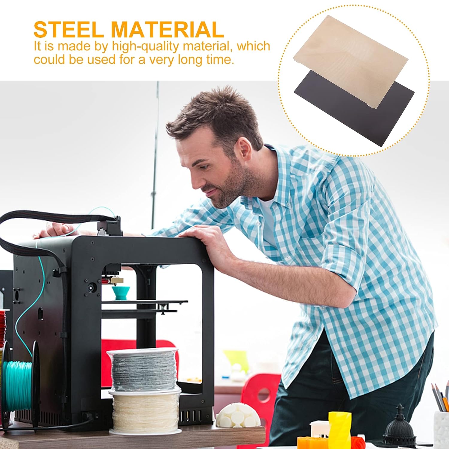 Review Printer Build Plate Platform Heating Bed Steel Plate Flexible