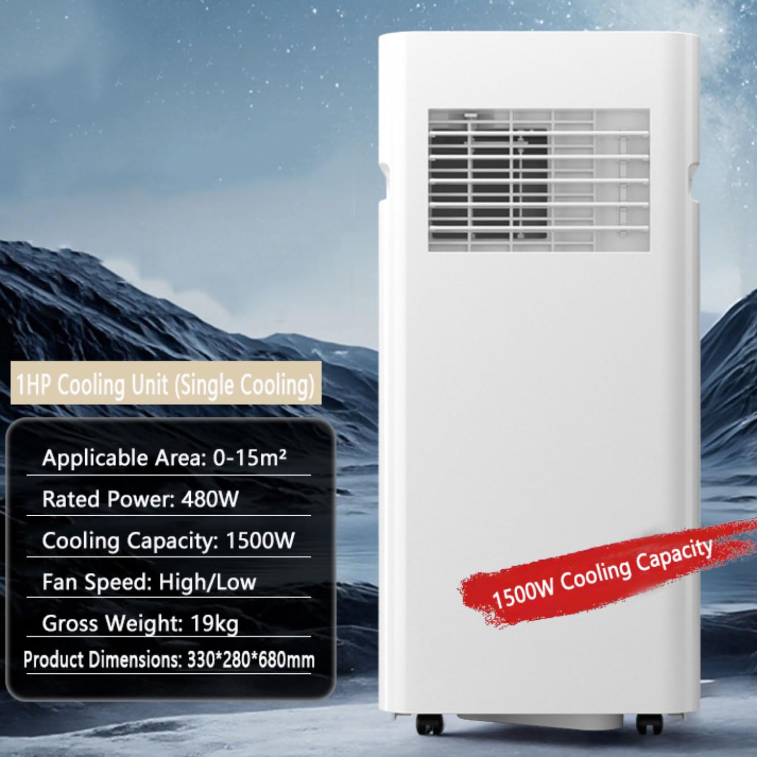 Enfriador de aire portátil evaporativo con modos de deshumidificador y ventilador, control remoto, temporizador de 24 horas, para habitaciones de hasta 350 pies cuadrados