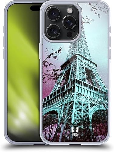 Head Case Designs Eiffel Tower Paris France Best of Places - Juego de 2 fundas de gel suave compatible con Apple iPhone 15 Pro Max disponible en Yaxa Guatemala