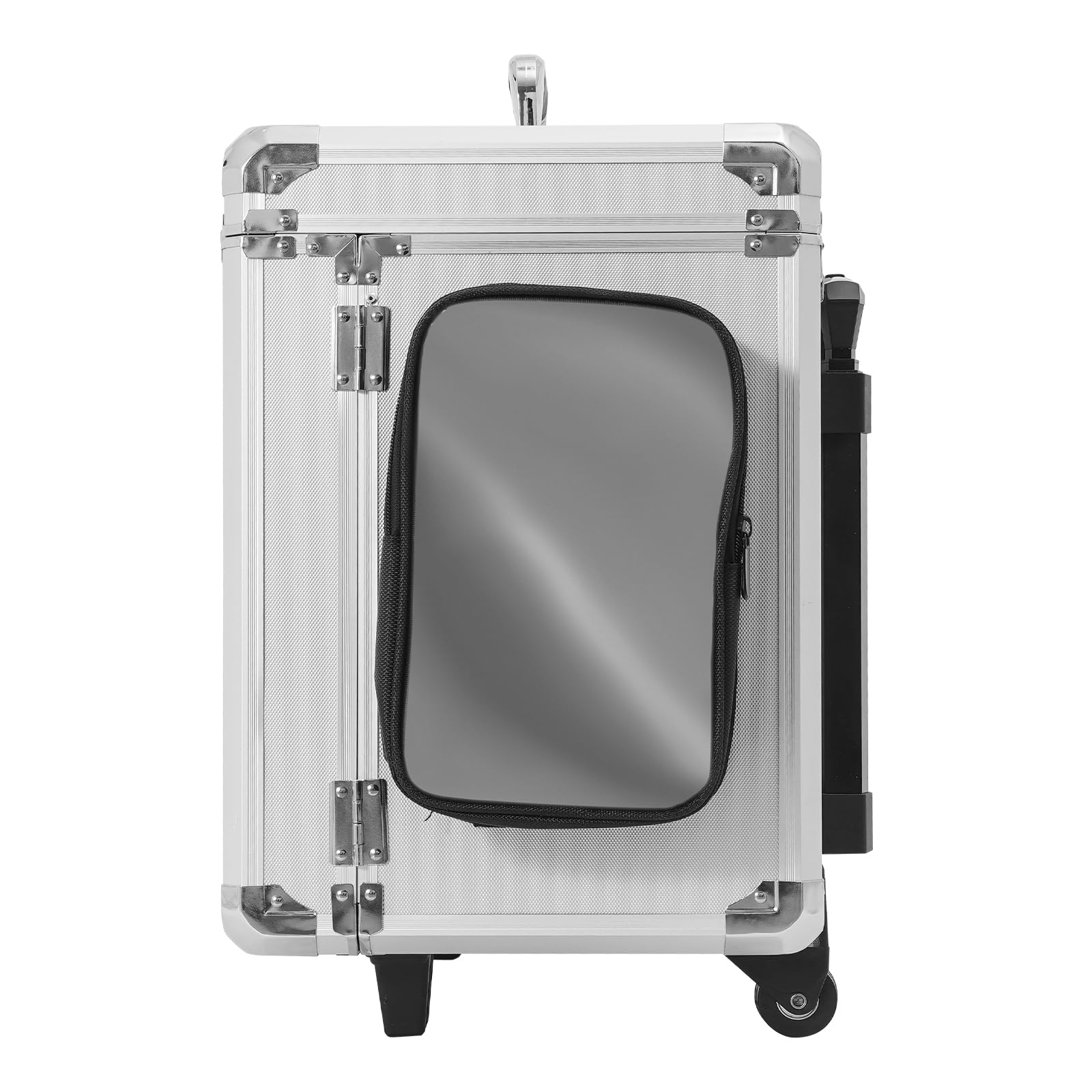 Fusspflegekoffer Ideal für die Mobile Fußpflege Trolley, Schminkkoffer Beauty Make-up Case Multikoffer Professioneller für Schönheitssalons, Fitnessstudios, Privathaushalte, Silber