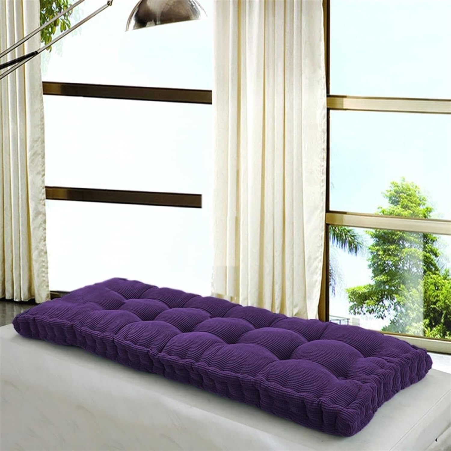 43 Size Window Cushion Seat Indoor Thick Cushions for Outdoor Furniture Bench Garden Lawn Chair Cushions Clearance Patio Chair Cushions dining chair cushions Tatami Cushion Square Floor(5Y,55x180 cm 2