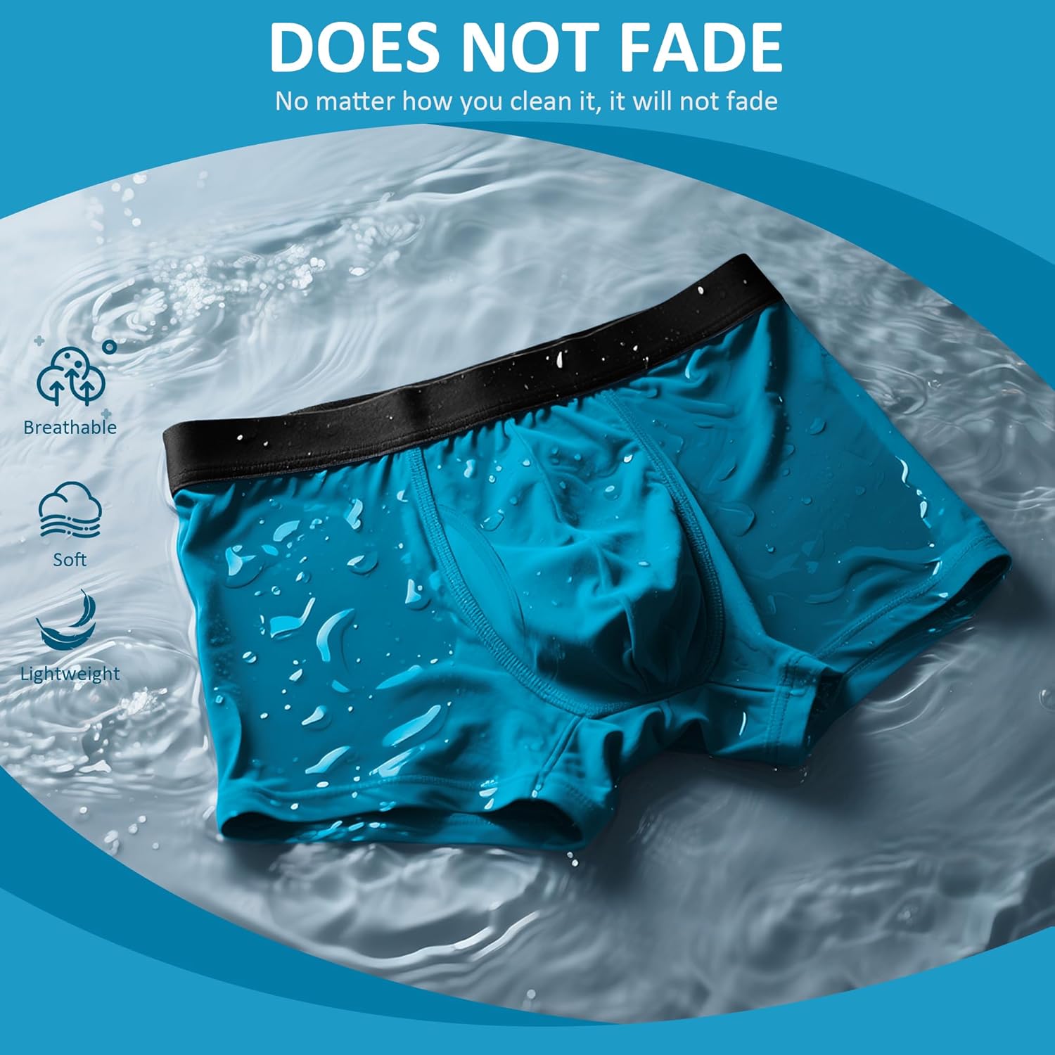 Men’s Boxer Briefs 6-Pack – Ultra-Soft Viscose Underwear, Breathable Moisture-Wicking Fabric, No Ride-Up Fit - Image 5