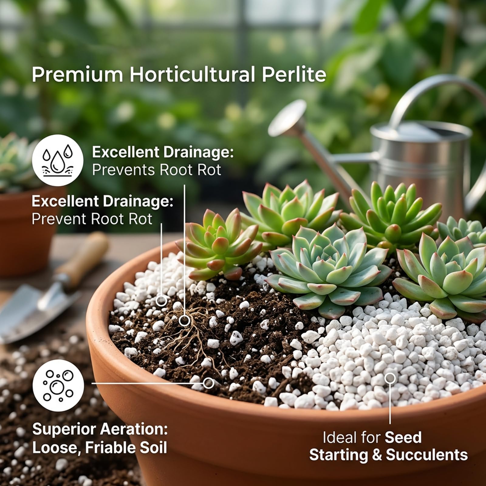 Perlite pour Le Jardinage, 25 L de Gros granulés de 3 à 6 mm pour Les Plantes, amendement Organique du Sol, aération et Drainage améliorés dans Le terreau