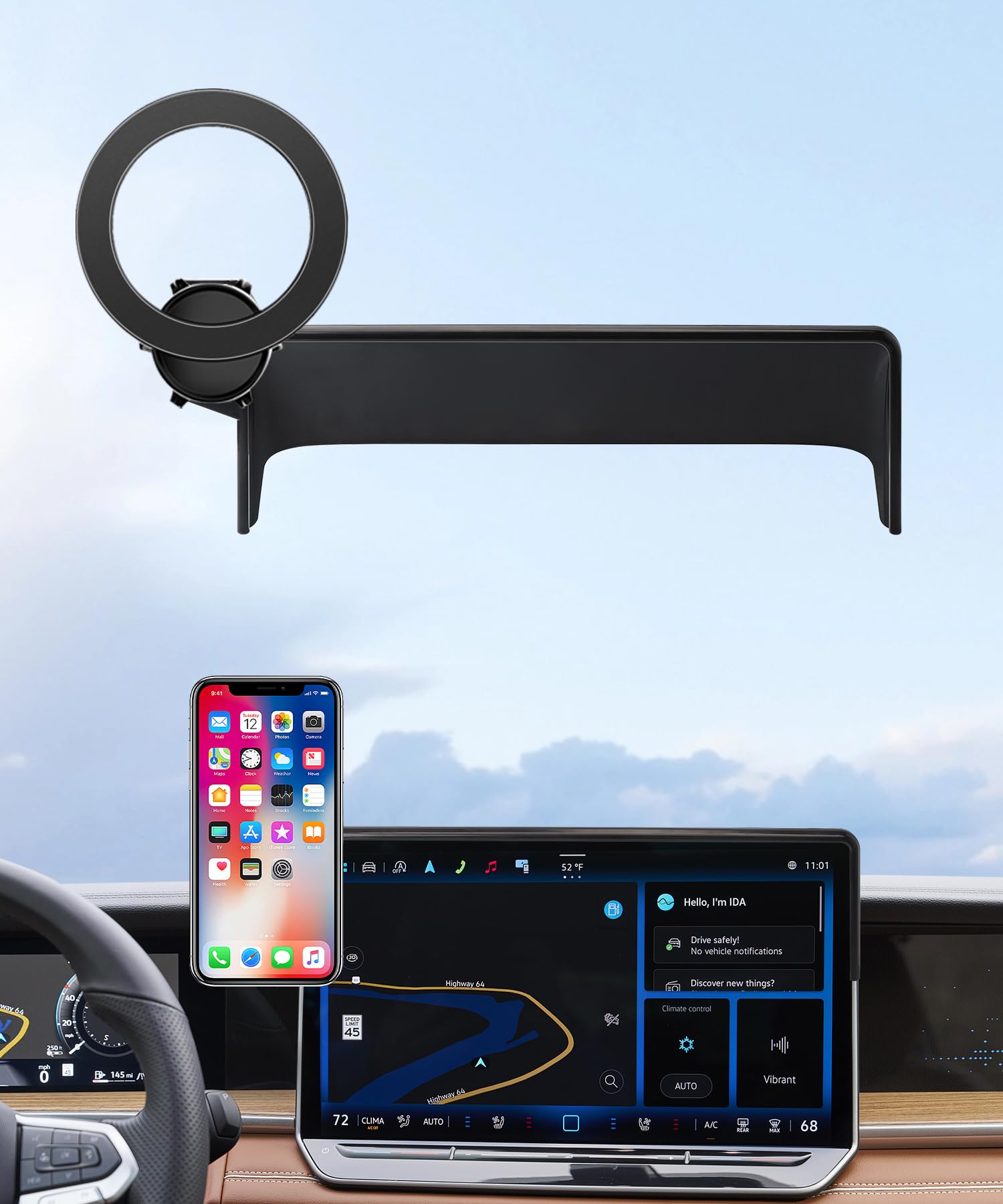 MaserWeller Car Phone Holder for 2025-2026 Volkswagen VW Tiguan