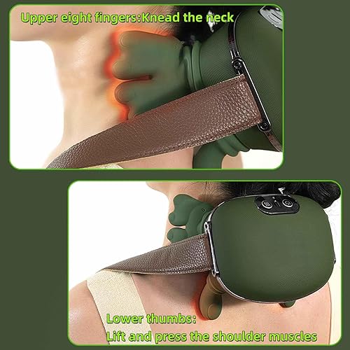 Miniatura 2 de Bionic - Masajeador térmico con amasado 4D, masaje Shiatsu eléctrico portátil para cuello, espalda y cuerpo completo, mano humana simulada para