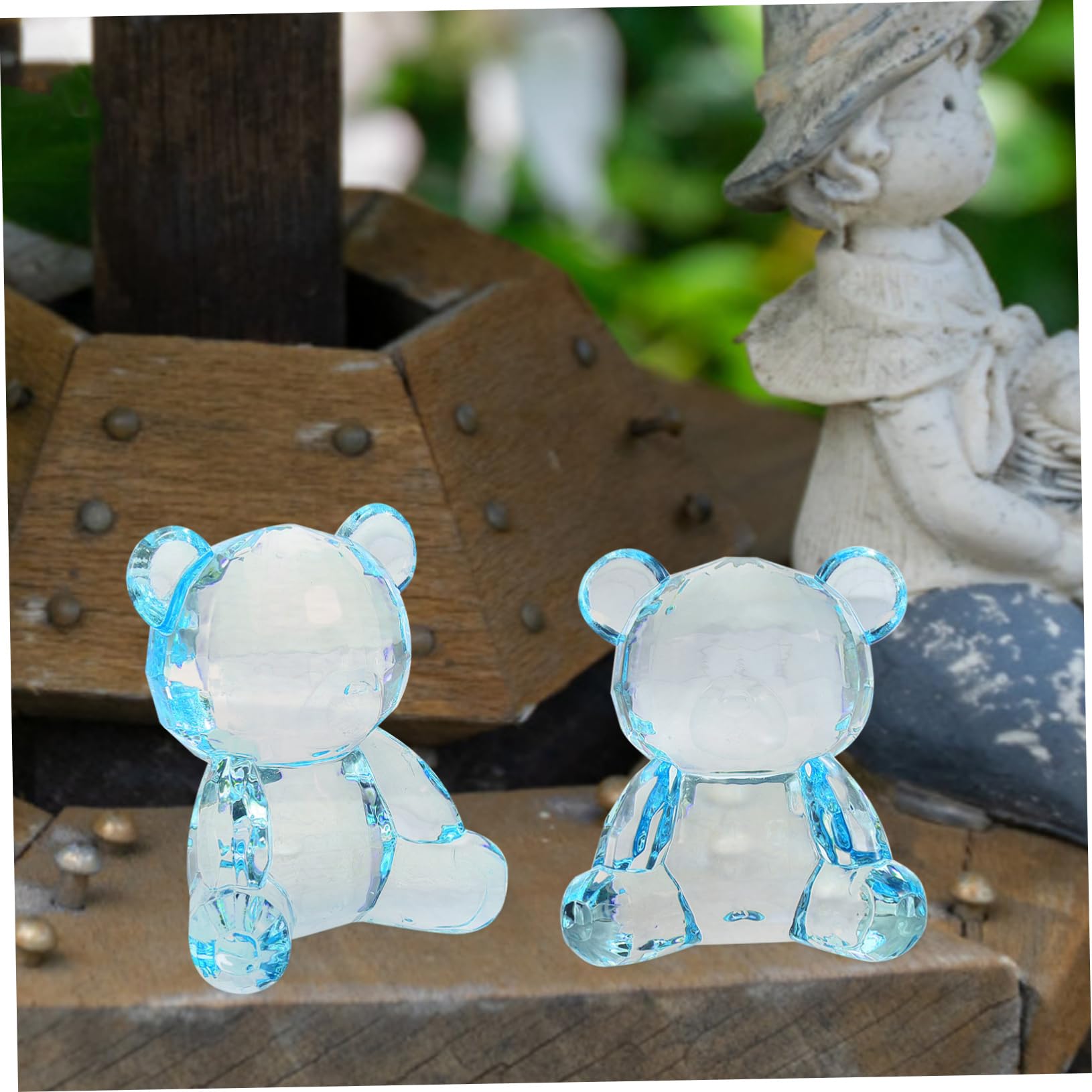 YARNOW 4 Pezzi Di Scultura Orso Statua Orso Acrilico Decorazione Orso Per Arredamento Casa E Feste