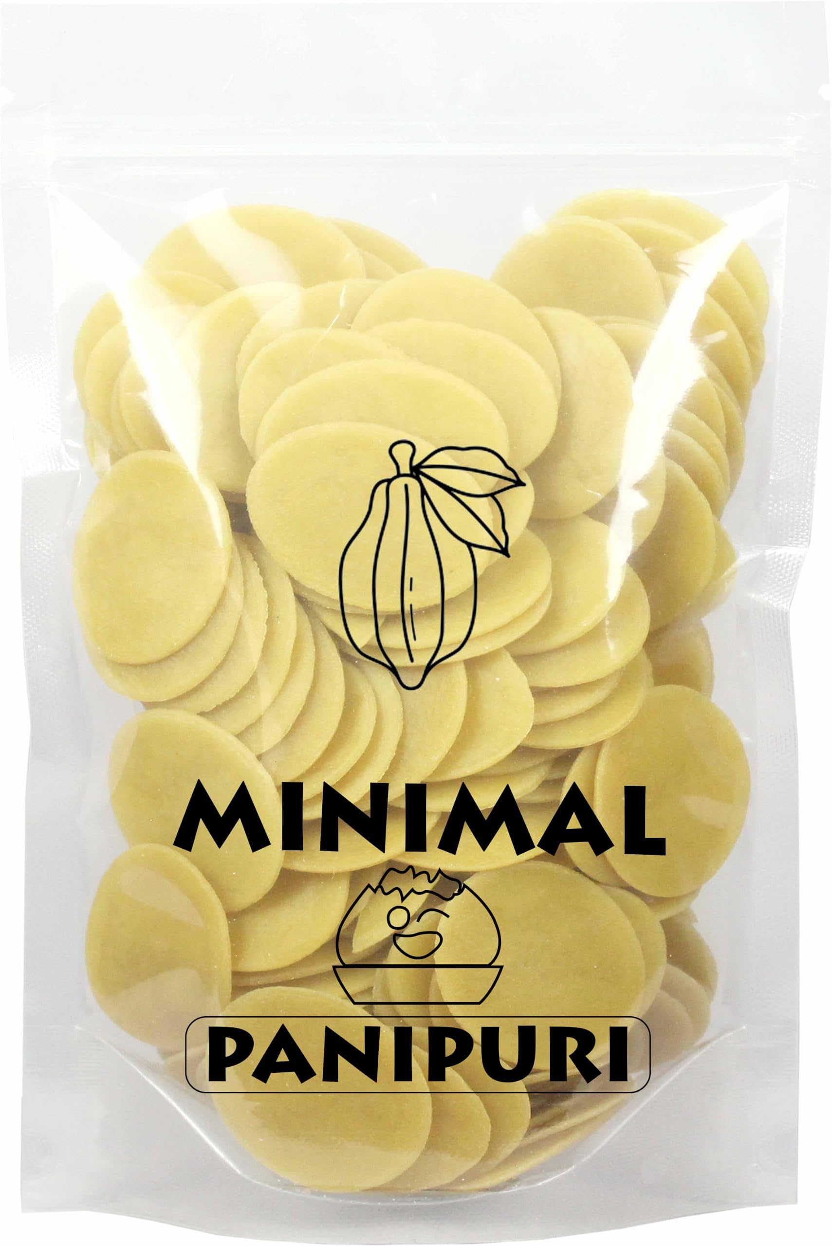 Minimal Ready to Fry Dry Golgappa (Oval Papad), 2.2 lbs (1 kg)