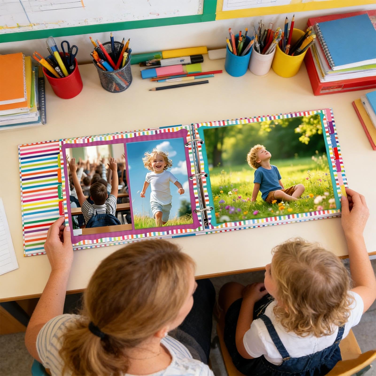 Erinnerungsbuch und -Album für die Schulzeit von Kindern | Memory Buch für Kinder als Jahrbuch für Vorschule, Kindergarten und Abschlussfeier zur Erinn