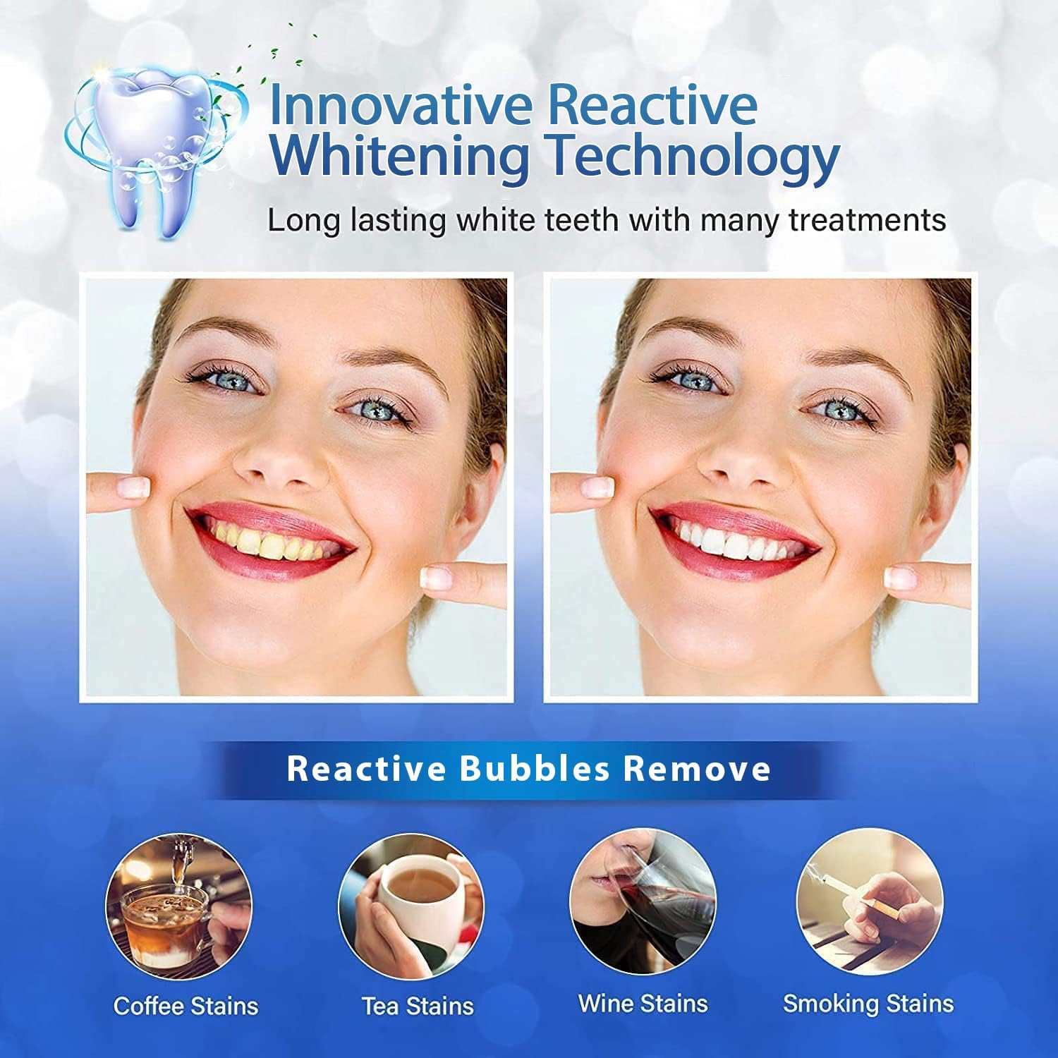 sbiancante denti professionale strisce sbiancanti denti - 28 striscia sbiancante denti striscie sbianca denti 14 Sessioni sbiancamento denti whitening strips Sicuro per Denti Smalto