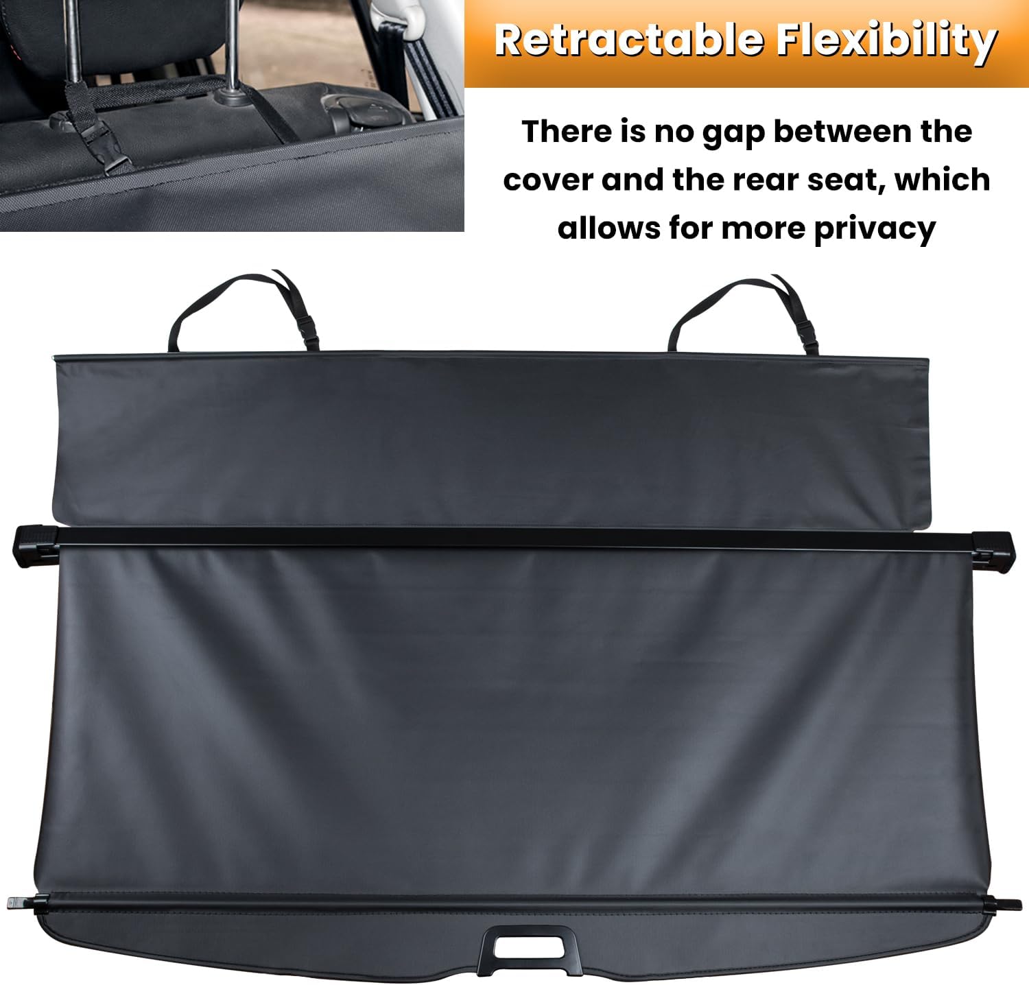 E-cowlboy Trunk Cargo Cover for Toyota 4runner 2010-2018 2019 2020 2021 2022 2023 2024 Retractable Rear Trunk Cargo Luggage Security Shade Cover Shield Waterproof Custom Fit All Weather (Black)
