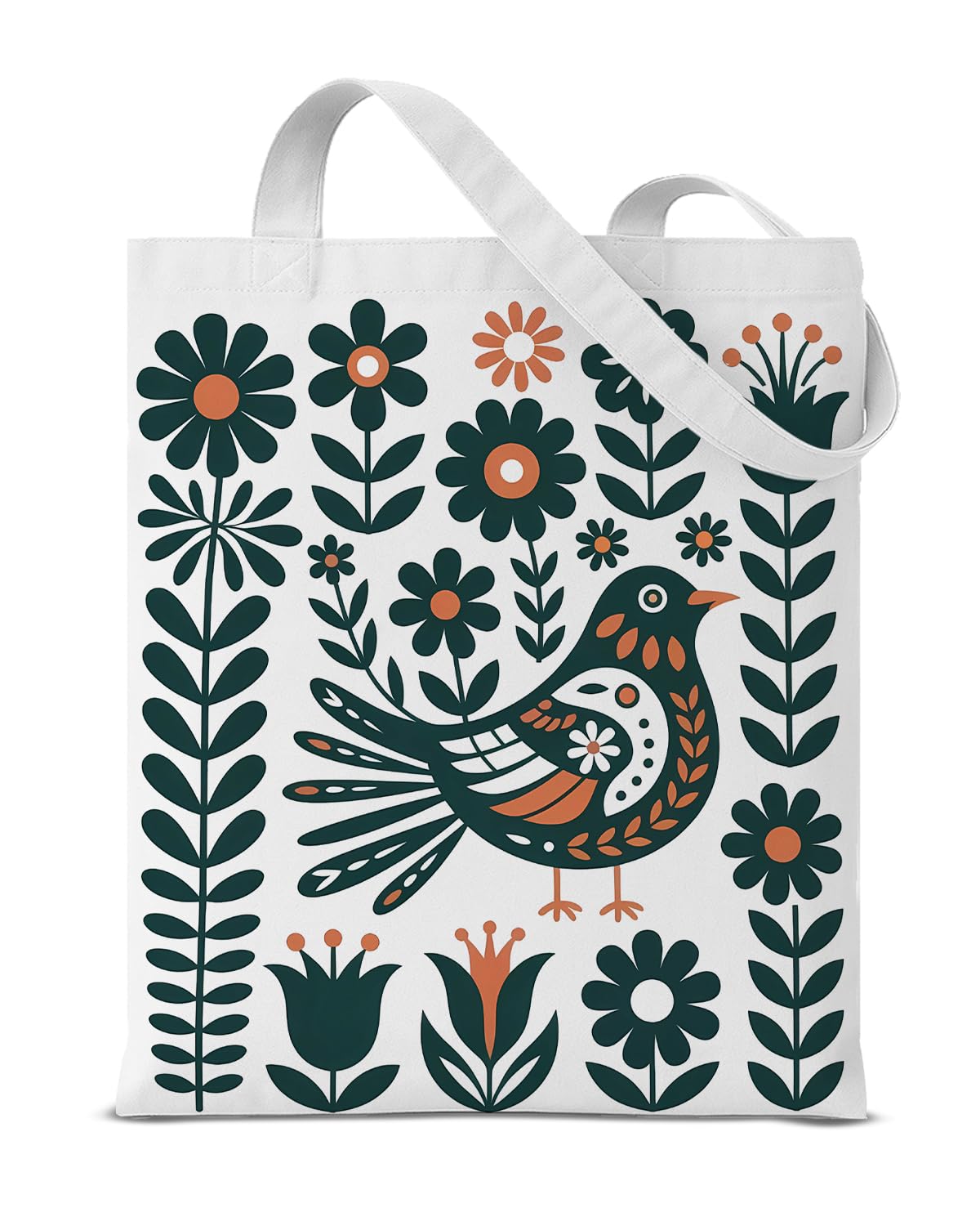 Aesthetic Canvas Tote Bag for Women，Cute Double-Sided Pattern Shoulder Bag