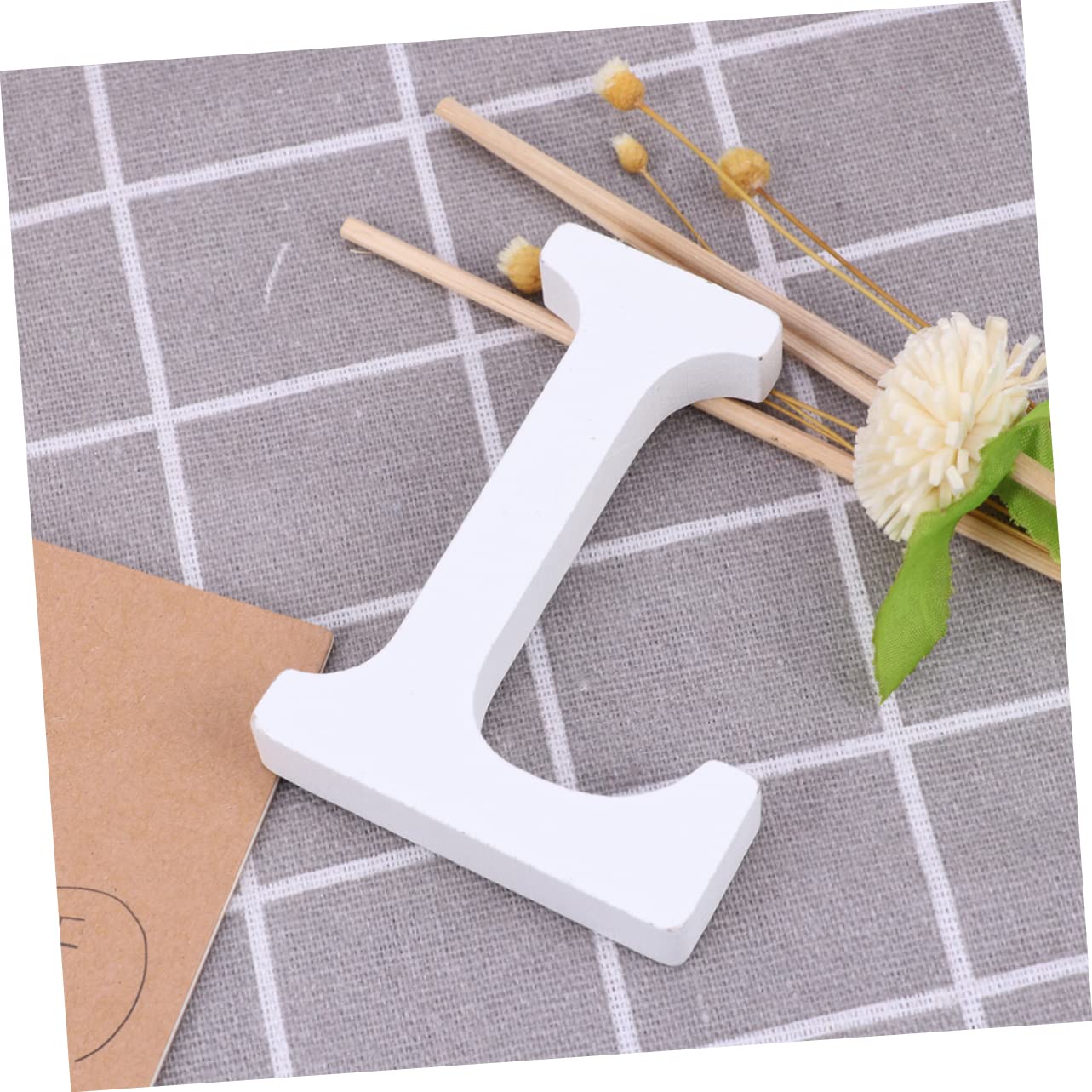 STOBAZA 8cm Letter l Ornament Wedding Decor Letter Diy Home Decor Wood Party Accessory