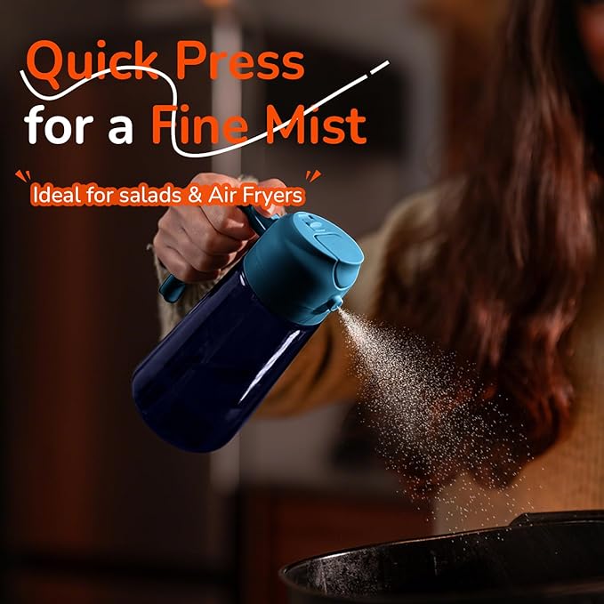 Experience ultimate versatility with the dual-functionality of pouring and spraying, all in one convenient bottle. The innovative spray nozzle design offers precise control, delivering a fine mist with quick presses and a steady stream with slow presses. This thoughtful design ensures your kitchen remains efficient and tidy, catering to all your cooking needs with ease and reliability.